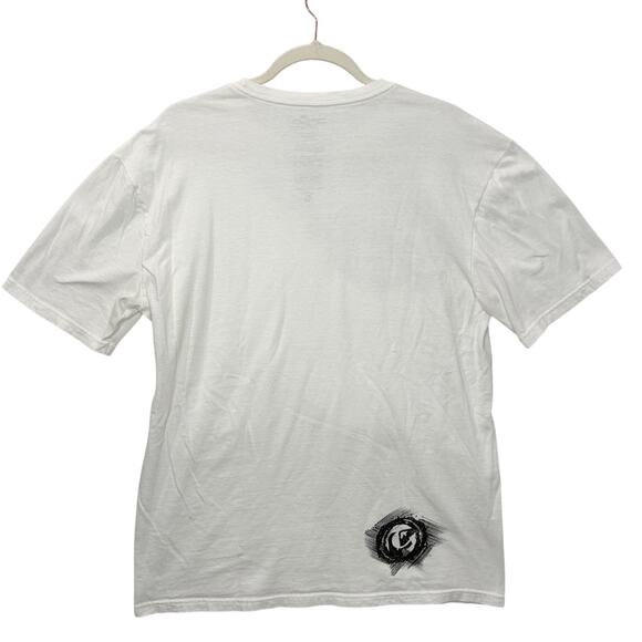 Quiksilver Mens Size L Graphic Tee T-Shirt Y2K Slim Fit White Surf Snowboard - Picture 2 of 13